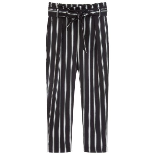 iDO Junior-Girls Black & White Trousers | Childrensalon Outlet