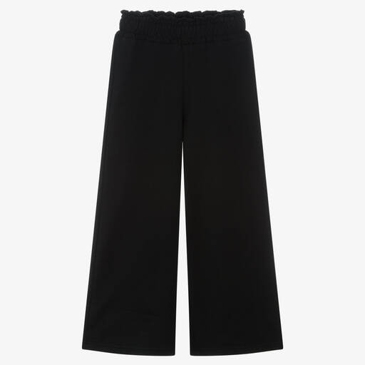 iDO Junior-Girls Black Wide Leg Trousers | Childrensalon Outlet