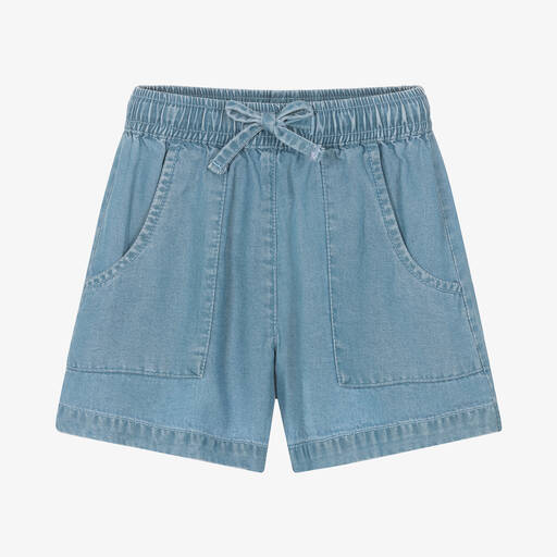 iDO Baby-Blaue Chambray-Shorts für Mädchen | Childrensalon Outlet