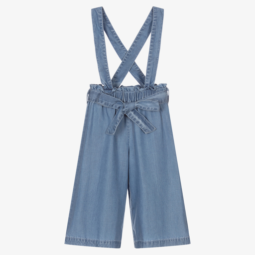 iDO Baby-Girls Blue Chambray Trousers | Childrensalon Outlet