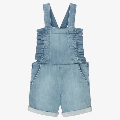 iDO Baby-Salopette bleue en denim de coton | Childrensalon Outlet