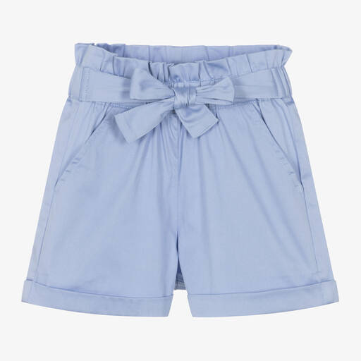 iDO Baby-Girls Blue Cotton Shorts | Childrensalon Outlet