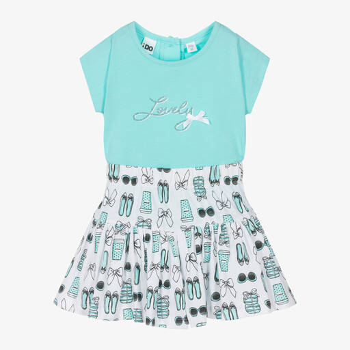 iDO Малыши-Girls Blue Cotton Skirt Set | Childrensalon Outlet