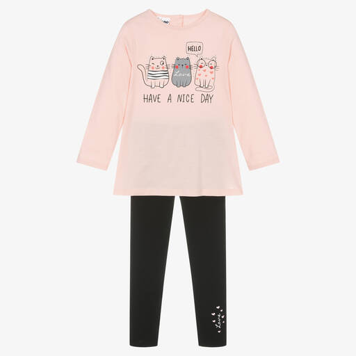 iDO Baby-Girls Blue & Pink Legging Set | Childrensalon Outlet