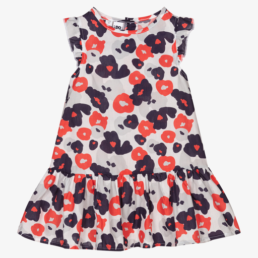 iDO Baby-Girls Blue & Red Flowers Dress | Childrensalon Outlet