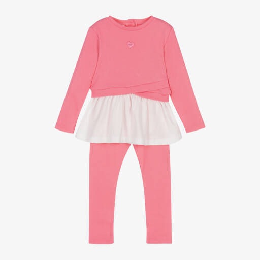 iDO Малыши-Girls Cotton Pink Outfit Set | Childrensalon Outlet