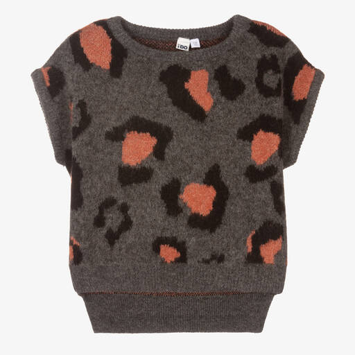 iDO Junior-Girls Grey Knit Sweater Vest | Childrensalon Outlet