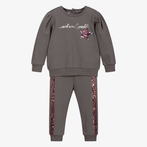 iDO Baby-Survêtement pailleté gris Fille | Childrensalon Outlet