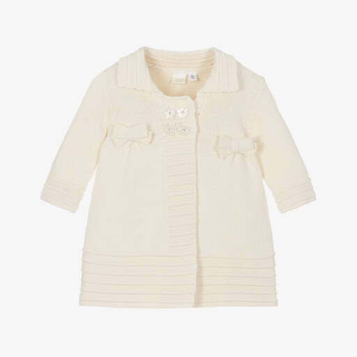 iDO Мини-Girls Ivory Knit Pram Jacket | Childrensalon Outlet