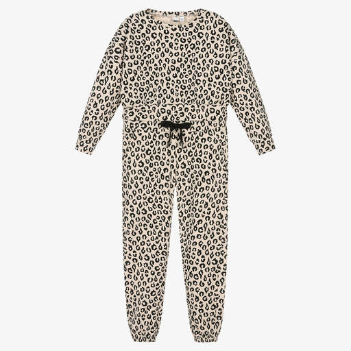 iDO Junior-Girls Ivory Leopard Tracksuit | Childrensalon Outlet