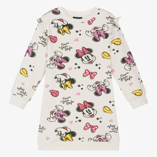 iDO Baby-Robe-sweat ivoire Minnie fille | Childrensalon Outlet