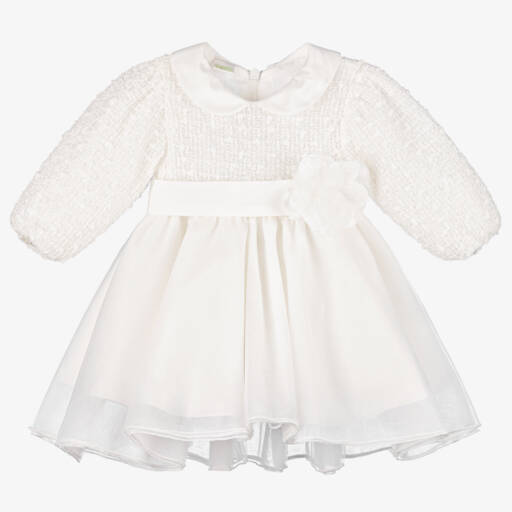iDO Mini-Girls Ivory Tulle Blossom Gown | Childrensalon Outlet