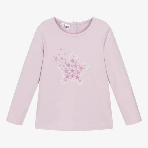 iDO Малыши-Сиреневый хлопковый топ с падающими звездами | Childrensalon Outlet