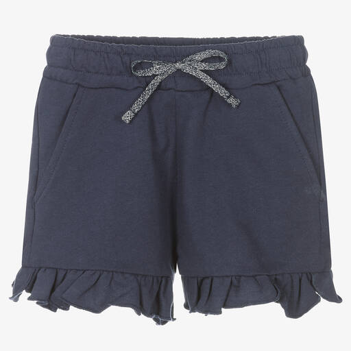 iDO Baby-Girls Navy Blue Cotton Shorts | Childrensalon Outlet