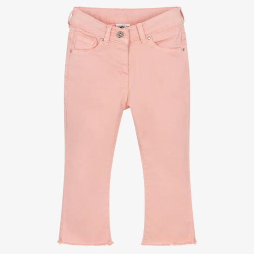 iDO Baby-Girls Pink Cotton Flared Jeans | Childrensalon Outlet