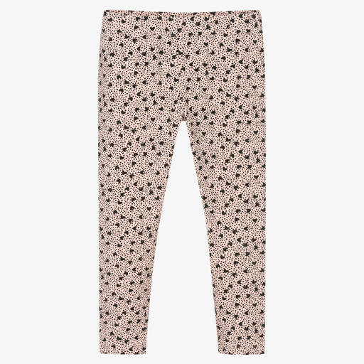 iDO Baby-Girls Pink Cotton Heart Leggings | Childrensalon Outlet