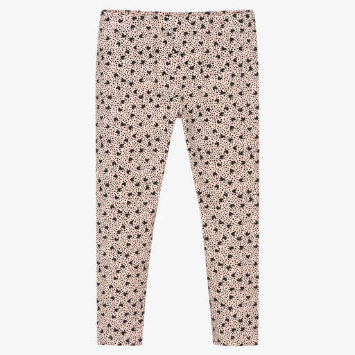 iDO Baby-Girls Pink Cotton Heart Leggings | Childrensalon Outlet