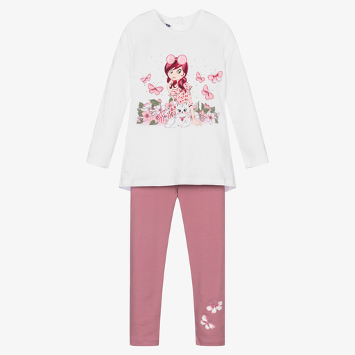 iDO Baby-Rosa Baumwoll-Leggings-Set (M) | Childrensalon Outlet