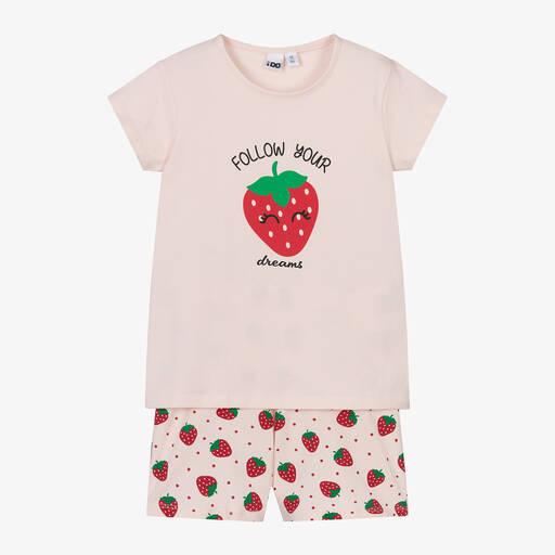 iDO Малыши-Girls Pink Cotton Short Pyjamas | Childrensalon Outlet