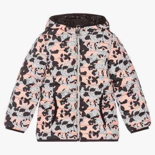 iDO Baby-Girls Pink Hooded Puffer Jacket | Childrensalon Outlet