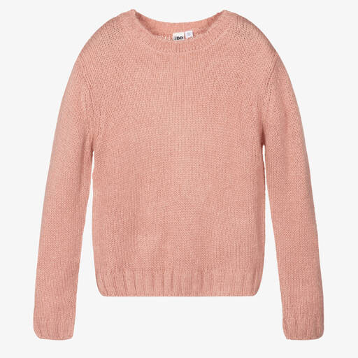 iDO Junior-Girls Pink Knitted Sweater | Childrensalon Outlet