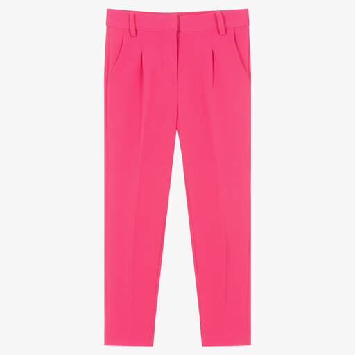 iDO Junior-Girls Pink Pleated Trousers | Childrensalon Outlet