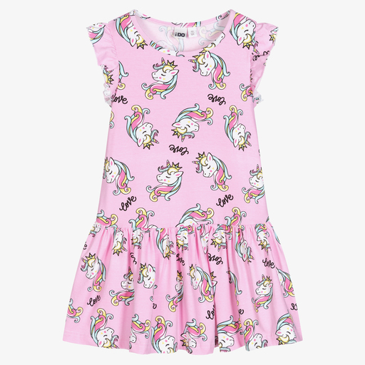 iDO Baby-Girls Pink Unicorn Dress | Childrensalon Outlet