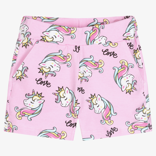 iDO Baby-Girls Pink Unicorn Shorts | Childrensalon Outlet