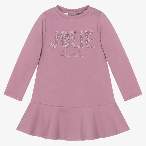 iDO Малыши-Фиолетовое платье из хлопкового джерси | Childrensalon Outlet