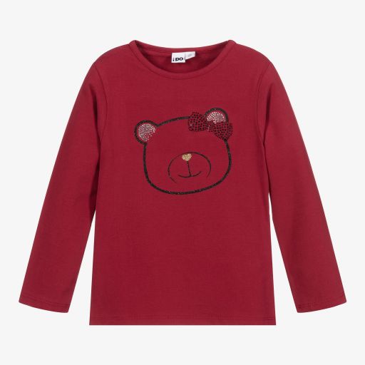 iDO Baby-Haut rouge en jersey de coton Fille | Childrensalon Outlet