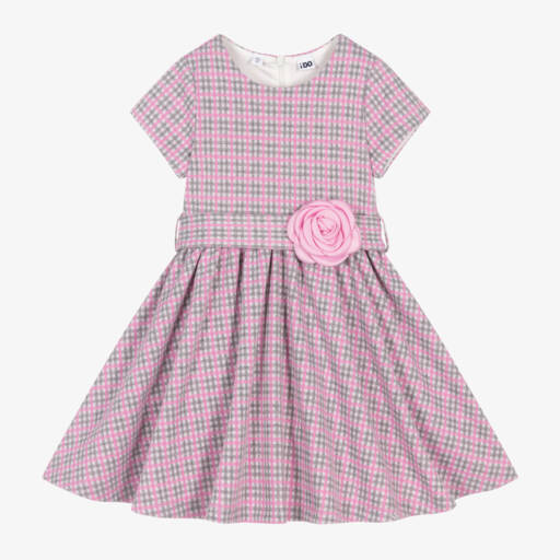 iDO Baby-Girls Short Sleeve Check Dress | Childrensalon Outlet