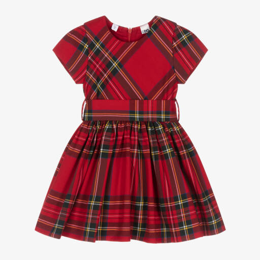 iDO Baby-Girls Tartan Check Cotton Dress | Childrensalon Outlet