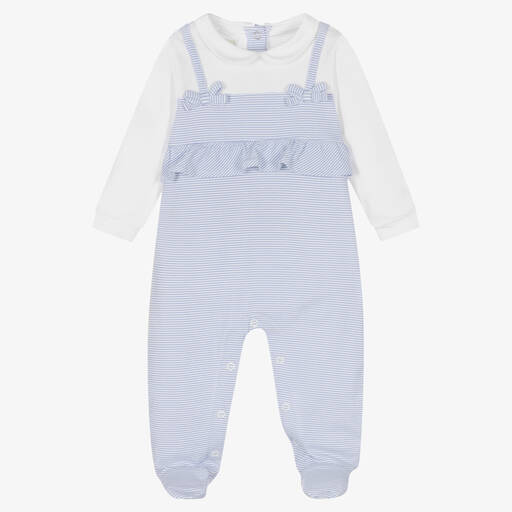 iDO Мини-Белый комбинезон в голубую полоску | Childrensalon Outlet