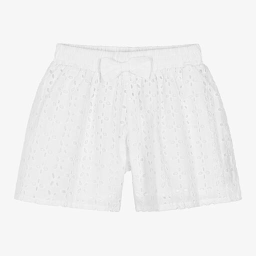 iDO Baby-Girls White Brodie Anglaise Shorts | Childrensalon Outlet