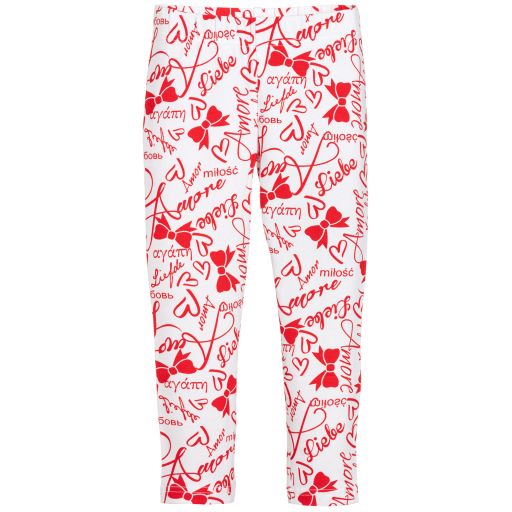 iDO Baby-Girls White Cotton Leggings | Childrensalon Outlet