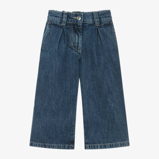 iDO Baby-Girls Wide-Leg Blue Jeans | Childrensalon Outlet