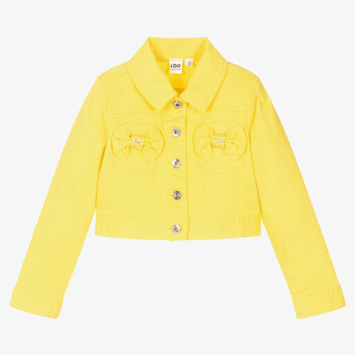 iDO Baby-Girls Yellow Denim Jacket | Childrensalon Outlet