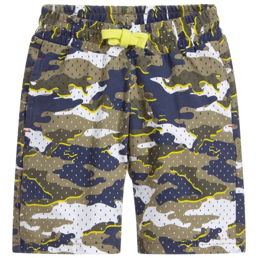 iDO Малыши-Green & Blue Camouflage Shorts | Childrensalon Outlet