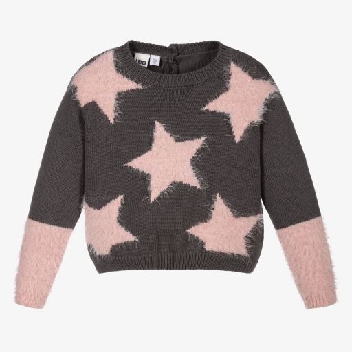 iDO Baby-Grey Stars Knitted Sweater | Childrensalon Outlet