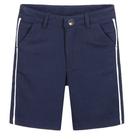 iDO Baby-Navy Blue Cotton Jersey Shorts | Childrensalon Outlet
