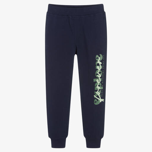 iDO Junior-Navy Blue Cuffed Joggers | Childrensalon Outlet