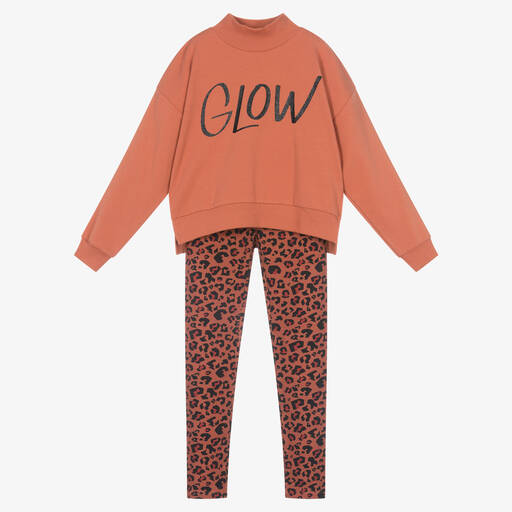 iDO Junior-Orange Leggings Set | Childrensalon Outlet