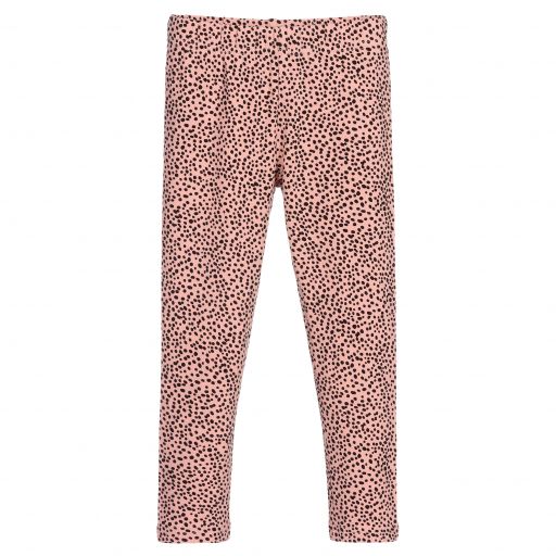 iDO Малыши-Розово-черные легинсы из хлопка | Childrensalon Outlet