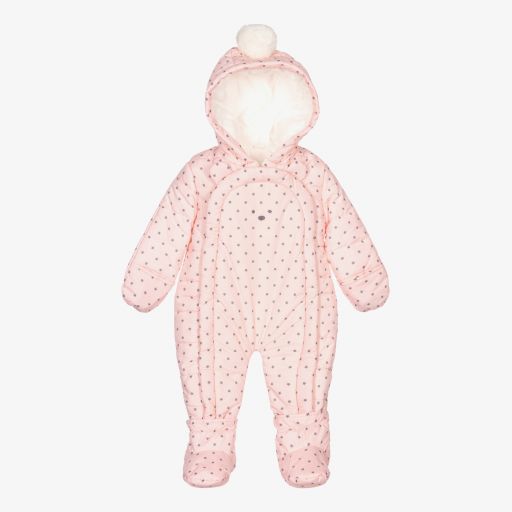 iDO Mini-Pink & Grey Baby Snowsuit | Childrensalon Outlet