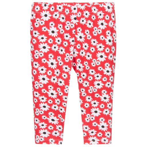 iDO Baby-Red Cotton Floral Leggings | Childrensalon Outlet