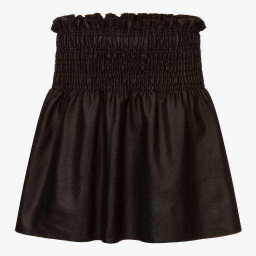 iDO Junior-Teen Black Faux Leather Skirt | Childrensalon Outlet