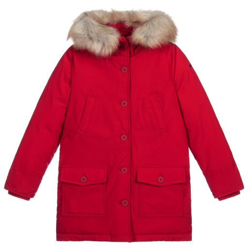 iDO Junior-Teen Red Parka Coat | Childrensalon Outlet