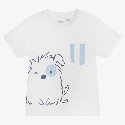 iDO Mini-Weißes Baumwoll-T-Shirt für Babys | Childrensalon Outlet