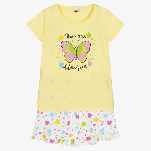 iDO Baby-Yellow Butterfly Short Pyjamas | Childrensalon Outlet