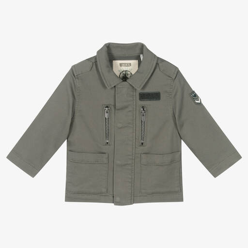 IKKS-Baby Boys Green Military Jacket  | Childrensalon Outlet